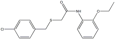 2-[(4-chlorobenzyl)sulfanyl]-N-(2-ethoxyphenyl)acetamide,,结构式