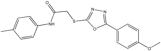 2-{[5-(4-methoxyphenyl)-1,3,4-oxadiazol-2-yl]sulfanyl}-N-(4-methylphenyl)acetamide