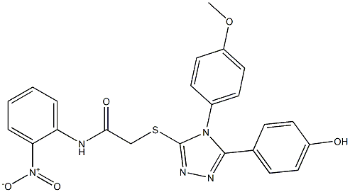 N-{2-nitrophenyl}-2-{[5-(4-hydroxyphenyl)-4-(4-methoxyphenyl)-4H-1,2,4-triazol-3-yl]sulfanyl}acetamide|