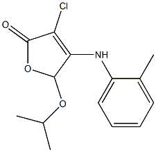 3-chloro-5-isopropoxy-4-(2-toluidino)furan-2(5H)-one,,结构式