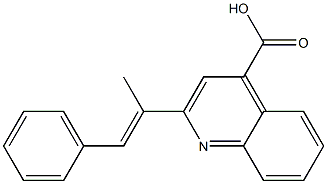 2-(1-methyl-2-phenylvinyl)-4-quinolinecarboxylic acid Structure