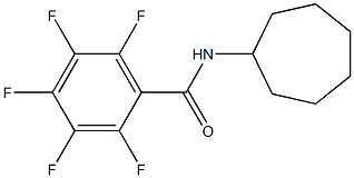 N-cycloheptyl-2,3,4,5,6-pentafluorobenzamide Struktur