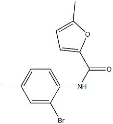 N-(2-bromo-4-methylphenyl)-5-methyl-2-furamide Struktur