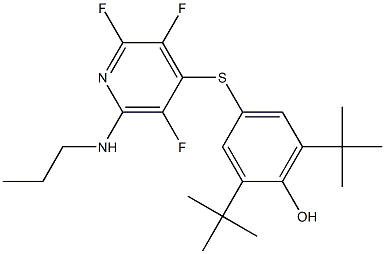 2,6-ditert-butyl-4-{[2,3,5-trifluoro-6-(propylamino)-4-pyridinyl]sulfanyl}phenol
