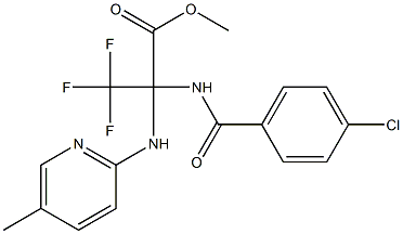 methyl 2-[(4-chlorobenzoyl)amino]-3,3,3-trifluoro-2-[(5-methylpyridin-2-yl)amino]propanoate