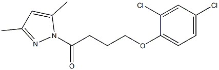 2,4-dichlorophenyl 4-(3,5-dimethyl-1H-pyrazol-1-yl)-4-oxobutyl ether 化学構造式