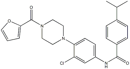 N-{3-chloro-4-[4-(2-furoyl)-1-piperazinyl]phenyl}-4-isopropylbenzamide Structure