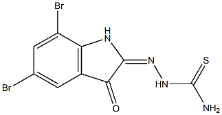 5,7-dibromo-1H-indole-2,3-dione 3-thiosemicarbazone 化学構造式