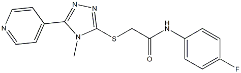 N-(4-fluorophenyl)-2-[(4-methyl-5-pyridin-4-yl-4H-1,2,4-triazol-3-yl)sulfanyl]acetamide Structure