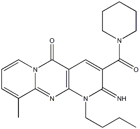 1-butyl-2-imino-10-methyl-3-(1-piperidinylcarbonyl)-1,2-dihydro-5H-dipyrido[1,2-a:2,3-d]pyrimidin-5-one