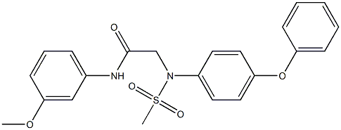 N-(3-methoxyphenyl)-2-[(methylsulfonyl)-4-phenoxyanilino]acetamide|