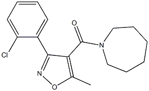 1-{[3-(2-chlorophenyl)-5-methyl-4-isoxazolyl]carbonyl}azepane|