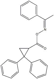 1-phenylethanone O-[(2,2-diphenylcyclopropyl)carbonyl]oxime,,结构式