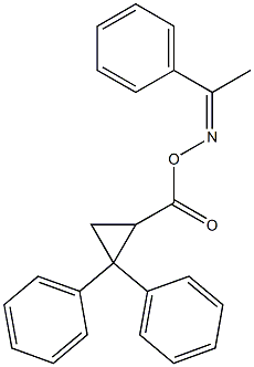 1-phenylethanone O-[(2,2-diphenylcyclopropyl)carbonyl]oxime 结构式