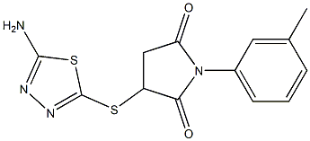 3-[(5-amino-1,3,4-thiadiazol-2-yl)sulfanyl]-1-(3-methylphenyl)-2,5-pyrrolidinedione