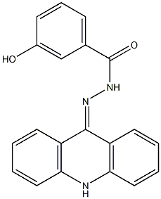 N'-(9(10H)-acridinylidene)-3-hydroxybenzohydrazide Structure
