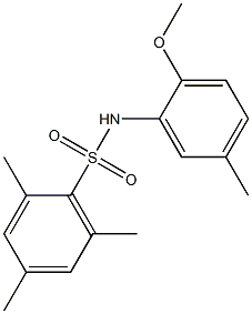 N-(2-methoxy-5-methylphenyl)-2,4,6-trimethylbenzenesulfonamide,,结构式