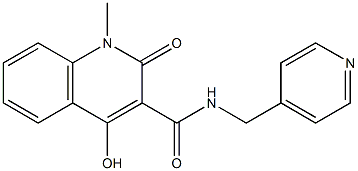 4-hydroxy-1-methyl-2-oxo-N-(pyridin-4-ylmethyl)-1,2-dihydroquinoline-3-carboxamide 结构式