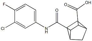 3-[(3-chloro-4-fluoroanilino)carbonyl]bicyclo[2.2.1]heptane-2-carboxylic acid,,结构式