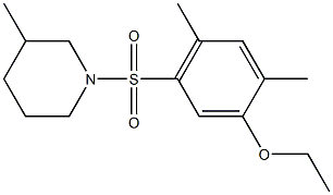 2,4-dimethyl-5-[(3-methyl-1-piperidinyl)sulfonyl]phenyl ethyl ether,,结构式