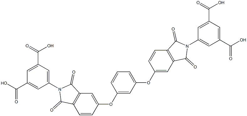 5-[5-(3-{[2-(3,5-dicarboxyphenyl)-1,3-dioxo-2,3-dihydro-1H-isoindol-5-yl]oxy}phenoxy)-1,3-dioxo-1,3-dihydro-2H-isoindol-2-yl]isophthalic acid Structure