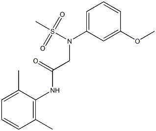 N-(2,6-dimethylphenyl)-2-[3-methoxy(methylsulfonyl)anilino]acetamide Structure