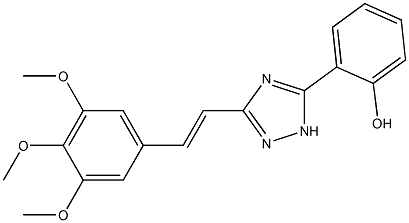 2-{3-[2-(3,4,5-trimethoxyphenyl)vinyl]-1H-1,2,4-triazol-5-yl}phenol