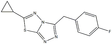 6-cyclopropyl-3-(4-fluorobenzyl)[1,2,4]triazolo[3,4-b][1,3,4]thiadiazole Structure