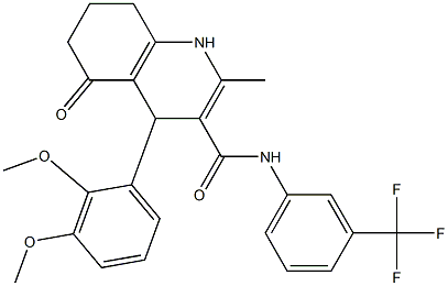 4-(2,3-dimethoxyphenyl)-2-methyl-5-oxo-N-[3-(trifluoromethyl)phenyl]-1,4,5,6,7,8-hexahydro-3-quinolinecarboxamide