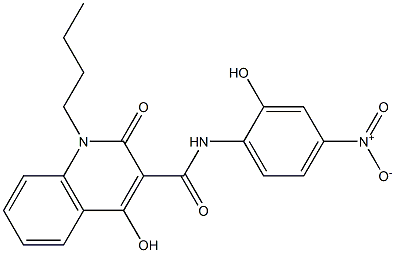1-butyl-4-hydroxy-N-{2-hydroxy-4-nitrophenyl}-2-oxo-1,2-dihydro-3-quinolinecarboxamide Structure