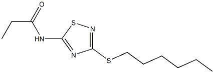 N-[3-(hexylsulfanyl)-1,2,4-thiadiazol-5-yl]propanamide Structure