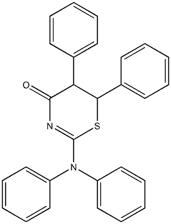 2-(diphenylamino)-5,6-diphenyl-5,6-dihydro-4H-1,3-thiazin-4-one