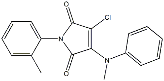 3-chloro-4-(methylanilino)-1-(2-methylphenyl)-1H-pyrrole-2,5-dione Structure