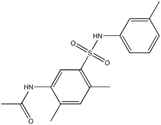 N-[2,4-dimethyl-5-(3-toluidinosulfonyl)phenyl]acetamide Struktur