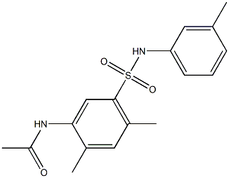 N-[2,4-dimethyl-5-(3-toluidinosulfonyl)phenyl]acetamide Structure