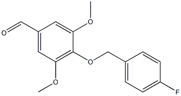 4-[(4-fluorobenzyl)oxy]-3,5-dimethoxybenzaldehyde Struktur
