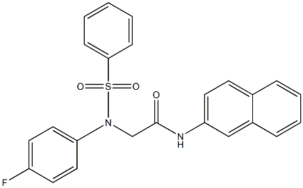 2-[(4-fluorophenyl)(phenylsulfonyl)amino]-N-naphthalen-2-ylacetamide Structure