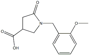 1-(2-methoxybenzyl)-5-oxo-3-pyrrolidinecarboxylic acid,,结构式