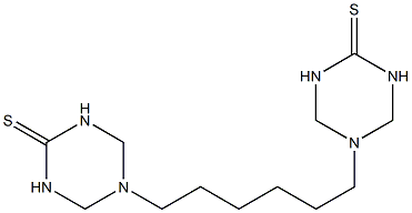 5-[6-(4-thioxo-1,3,5-triazinan-1-yl)hexyl]-1,3,5-triazinane-2-thione 化学構造式