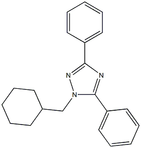 1-(cyclohexylmethyl)-3,5-diphenyl-1H-1,2,4-triazole Struktur