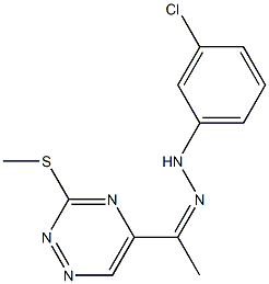 1-[3-(methylsulfanyl)-1,2,4-triazin-5-yl]ethanone (3-chlorophenyl)hydrazone,,结构式