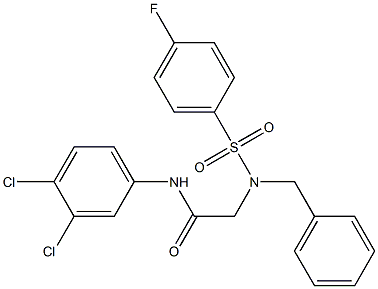 2-{benzyl[(4-fluorophenyl)sulfonyl]amino}-N-(3,4-dichlorophenyl)acetamide Struktur