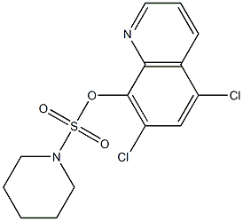 5,7-dichloro-8-quinolinyl 1-piperidinesulfonate,,结构式