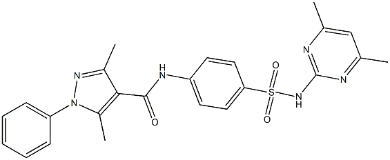 N-(4-{[(4,6-dimethyl-2-pyrimidinyl)amino]sulfonyl}phenyl)-3,5-dimethyl-1-phenyl-1H-pyrazole-4-carboxamide