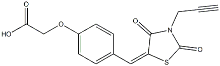  {4-[(2,4-dioxo-3-prop-2-ynyl-1,3-thiazolidin-5-ylidene)methyl]phenoxy}acetic acid