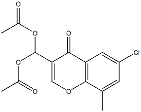 (acetyloxy)(6-chloro-8-methyl-4-oxo-4H-chromen-3-yl)methyl acetate