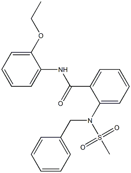 N-[2-(ethyloxy)phenyl]-2-[(methylsulfonyl)(phenylmethyl)amino]benzamide Struktur