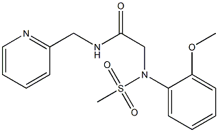 2-[2-methoxy(methylsulfonyl)anilino]-N-(2-pyridinylmethyl)acetamide 化学構造式