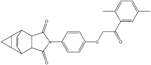 4-{4-[2-(2,5-dimethylphenyl)-2-oxoethoxy]phenyl}-4-azatetracyclo[5.3.2.0~2,6~.0~8,10~]dodec-11-ene-3,5-dione|