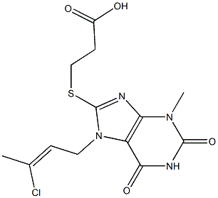 3-{[7-(3-chloro-2-butenyl)-3-methyl-2,6-dioxo-2,3,6,7-tetrahydro-1H-purin-8-yl]sulfanyl}propanoic acid